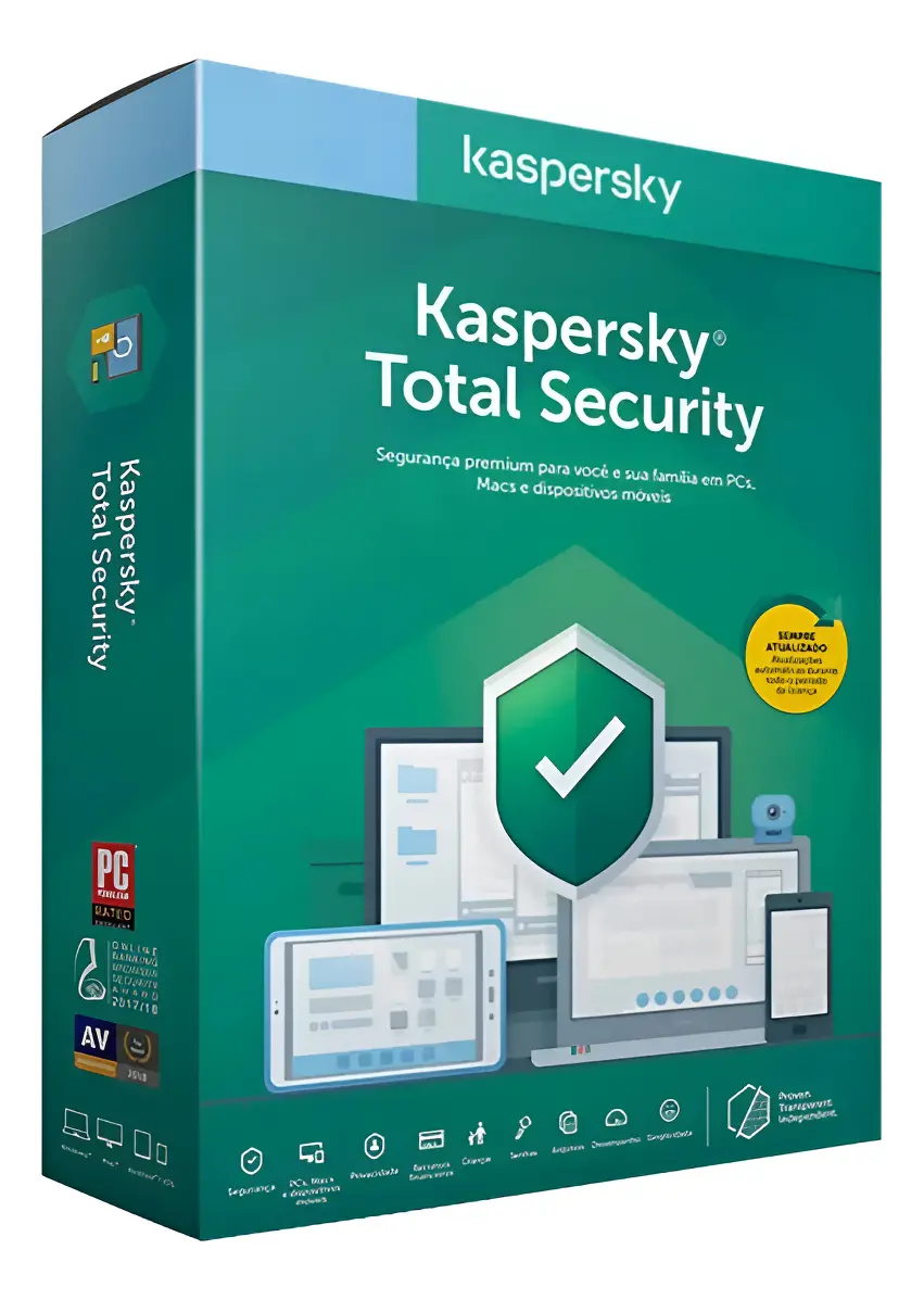 Kaspersky Total Security 1 Pc - 1 Ano Envio Imediato.