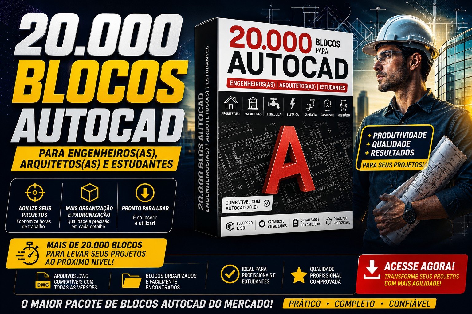 Biblioteca Blocos Autocad 20 mil DWG e DFX - Envio Imediato