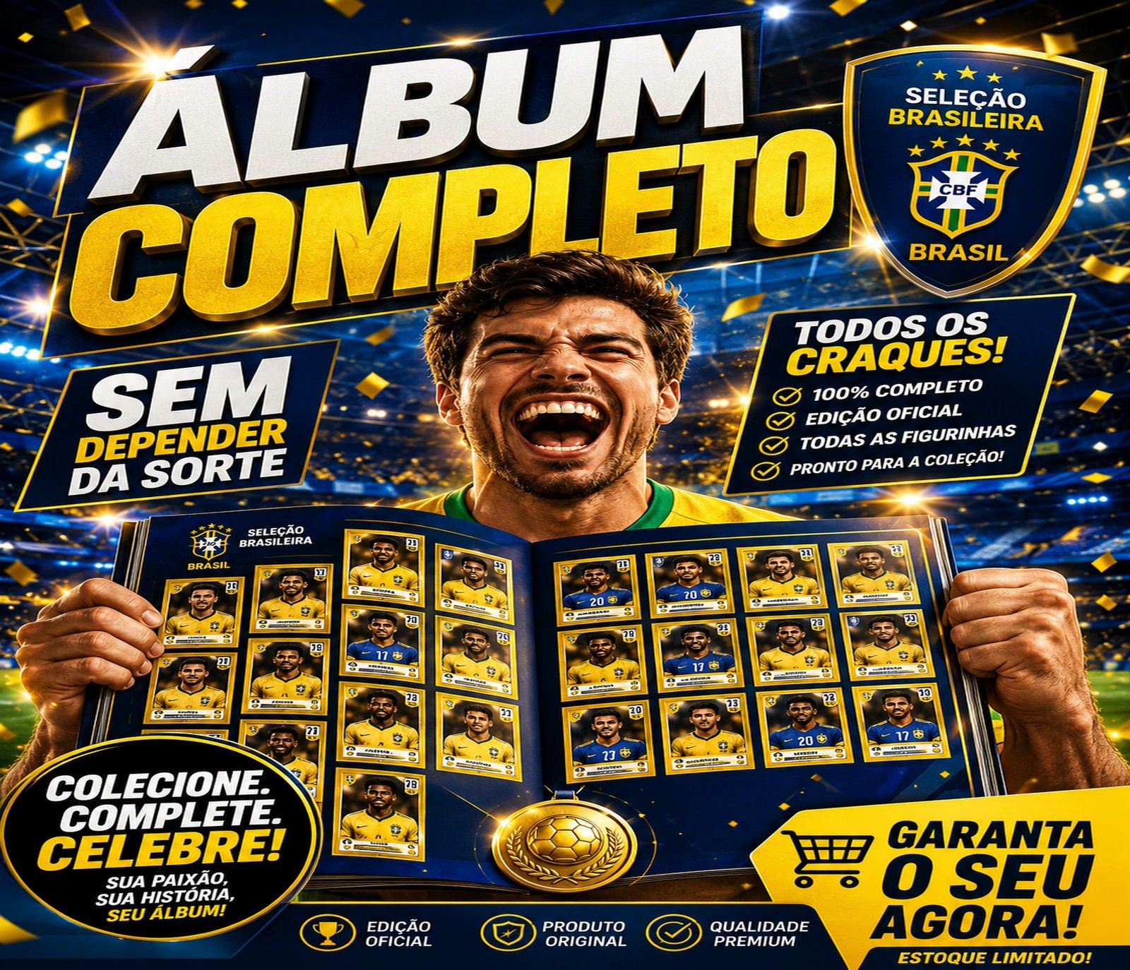 Kit Digital Álbum Copa do Mundo 2026 + 900 Figurinhas PDF