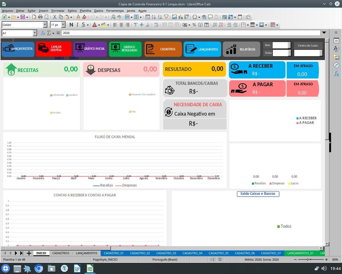 Planilha Avançada de Controle Financeiro com Dashboard